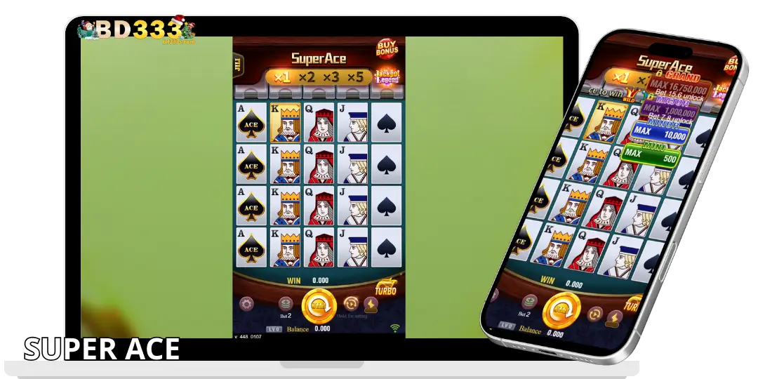 BD333-এ Slot Super Ace JILI Game – উচ্চ RTP ও কার্যকর কৌশলসহ প্রিমিয়াম কার্ড স্লট গেম 2 interface super ace